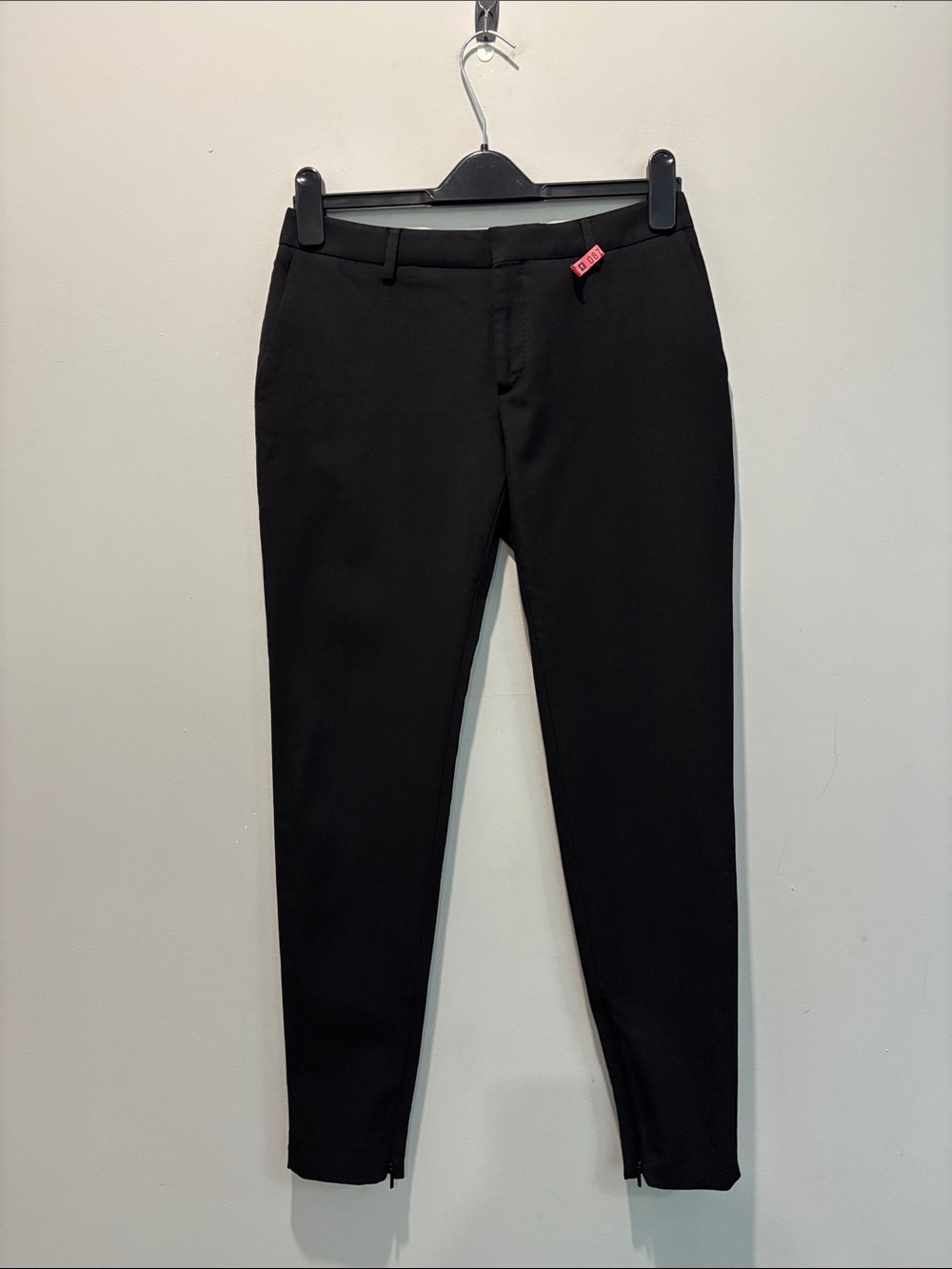 Saint Laurent Paris Black Wool Skinny Ankle Zip Trousers FR 38 US 6 - Picture 2 of 14